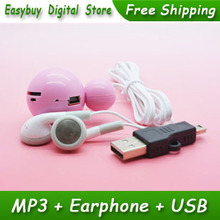 10pcs/lot New Style High Quality Mini Mickey Mouse Card Reader MP3 Music Player Gift MP3 Players With Earphone&Mini USB