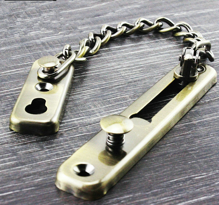 Description Picture 5 of item1PCS  YT1092 Brothernze Stainless Steel  Anti-Stealing-Link  Door Chain Hotlink Protection   Contain the mounting screws
