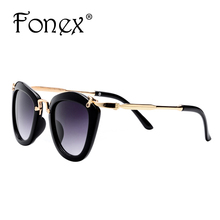 2016 New Fashion Cool Retro Baby Sunglasses For Children Boy Cat Eye Sunglass Vintage Child Kids Sun Glasses Girls F2915 FONEX