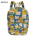 24cm Small Sized Anime Adventure Time Cartoon Printing Kids Canvas School Backpack Bags B G