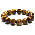 Fashion Trendy 100 Natural A Agate Tiger s eye Beads Round Beads Stretch Bracelet Women Men