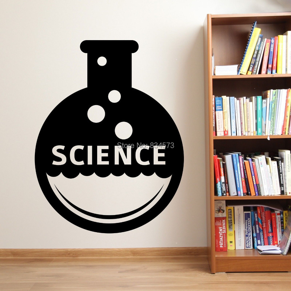 Hot Science Bubble Silhouette Wall Art Sticker Decal DIY Home Decoration Decor Wall Mural Removable Bedroom