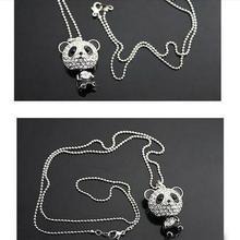 2016 Fashion Full Of Crystals Panda Pendants Necklaces For Women Jewelry Collares Charm N012 B3 7