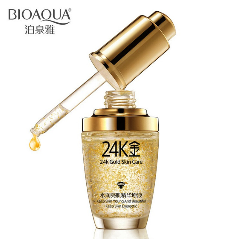 Skin Care Pure 24K Gold Essence Day Cream Anti Wrinkle Face Care Anti Aging Collagen Whitening Moisturizing Hyaluronic Acid