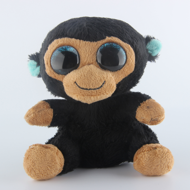 stuffed monkey with big eyes