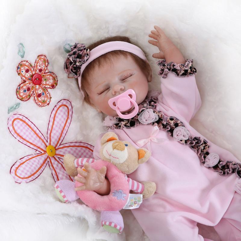 52cm bonecas Silicone Reborn Baby Dolls lifelike Reborn babies Kids Toys gift
