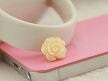 Dachshund Time limited Anti Dust Plug 2016 New Stereo Small Resin Roses Beautiful Mobile Phone Dustproof