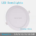 Thickness 3W 6W 9W 12W 15W 18W 24W round dimmable LED downlight emergency LED panel painel