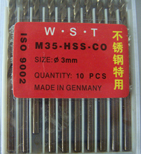 3 mm fresa espiral bit aleaciones de acero de cobalto 10 unids = 1 lote M35 materiales para grandes mayorista