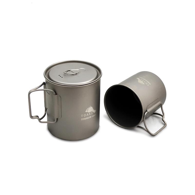TOAKS Titanium Mug Titanium Cup Set 750ml pot+450ml TOAKS Titanium Mug Titanium Cup Set 750ml pot+450ml