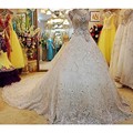 Ivory Sweetheart luxury crystal wedding dress 2014 Royal Train Ball Gown Dress open back wedding dresses