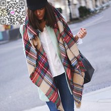 Retro Cashmere Design Tartan Plaid Scarf Fashion Warm Winter Shawls Scarves For Women Pashmina Shawl Women’s Accessories