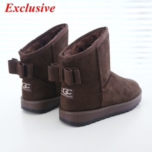 Australia Boots 2015 Latest Woman Winter snow Shoe Winter Plush Ankle Boots Nubuck Leather Red Wine Blue Brown Australia Boots