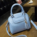 New Fashion Tassel Ladylike Shell Bag Women Sweet Style Plain Handbag Designer Elegant Shoulder Bag Ladies