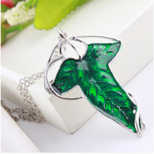 MV 13 2014 Fashion The Lord Of The Rings Elven Green Leaf With Chains Fan Gift