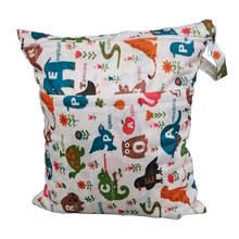Washable Reusable Cloth Nappy Wet Bag / Waterproof Swim Sport Travel Carry bag / Big Size:36X28cm Diaper Bag Baby Wet Nappy Bag