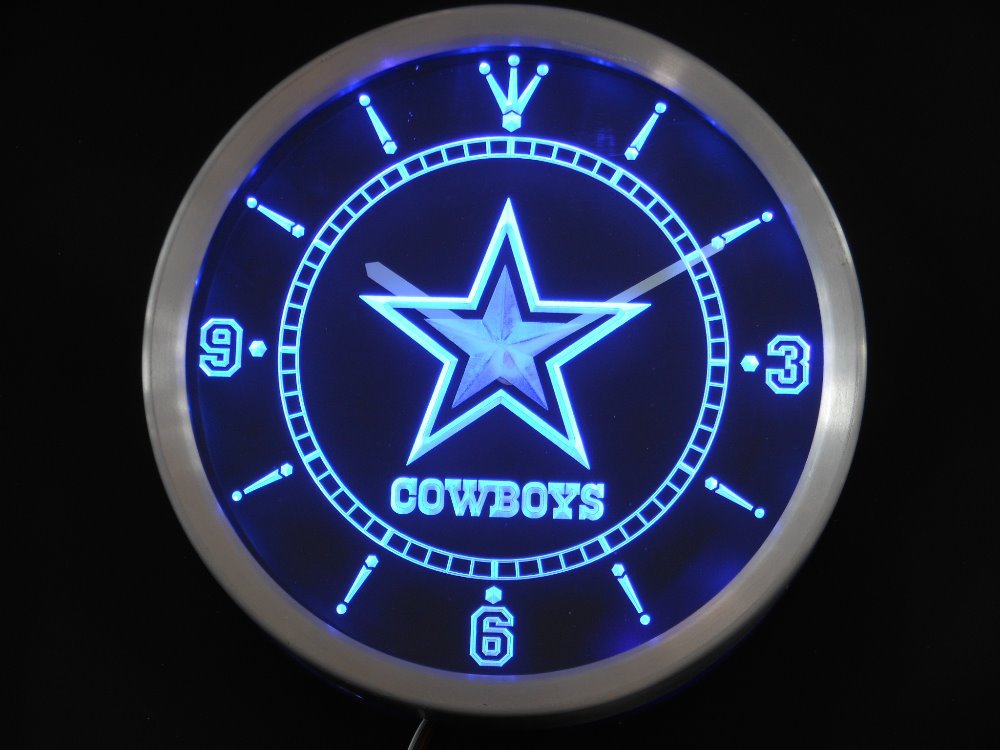 nc0503 Dallas Cowboys Neon Sign LED Wall Clock Wholesale Dropshipping