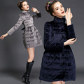 New Fashion 2015 Long Winter Jacket Women Korean Cute Bow Warm Cotton Parka Mujer Plus Size