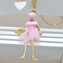 2015 New Arrival Doll Pendants Cute Women Necklace Female Jewelry top selling charms free shipping accessories