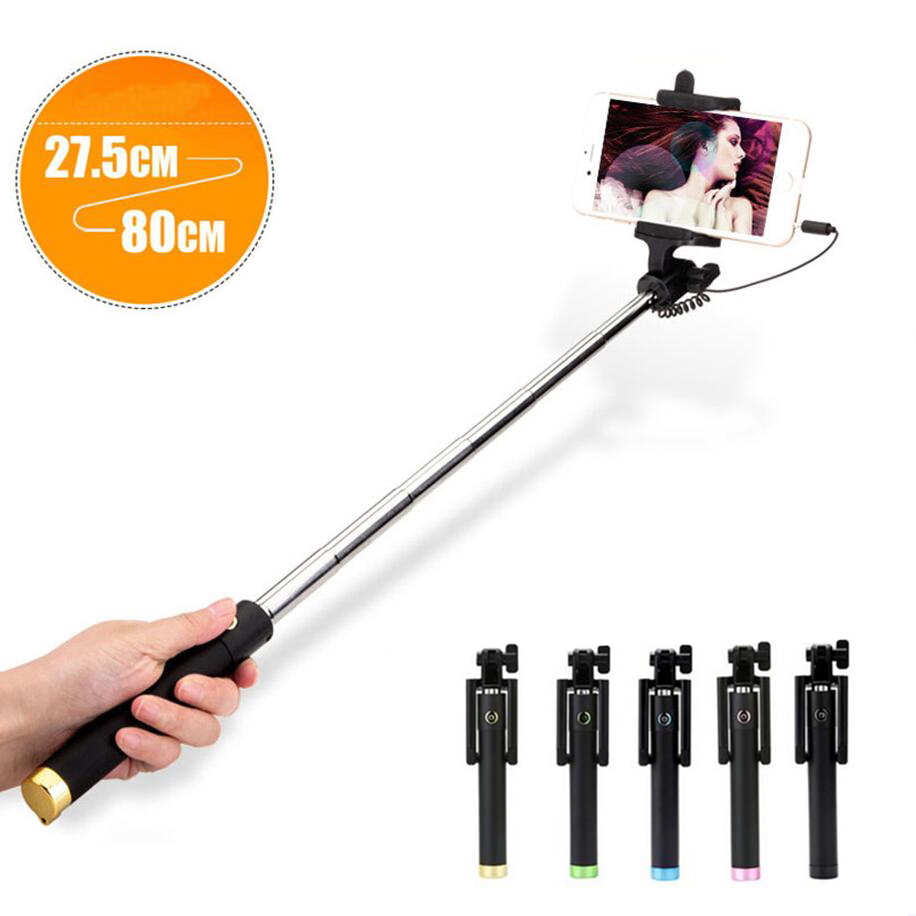 Высокое качество мини-проводной монопод selfie палка 18.5-80 см складной кронштейн для 4 дюймов-6 дюймов xiaomi huawei/meizu/samsung/iphone5 6 6 s