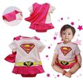 Free Ship New Baby Boy Girl Super Girl Superman Romper with Dress Smock Animal Jumpsuits Infant