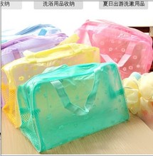 Vida en el hogar creativo necesidades de viaje floral transparente impermeable paquete de admisión / cosmético / bolsa