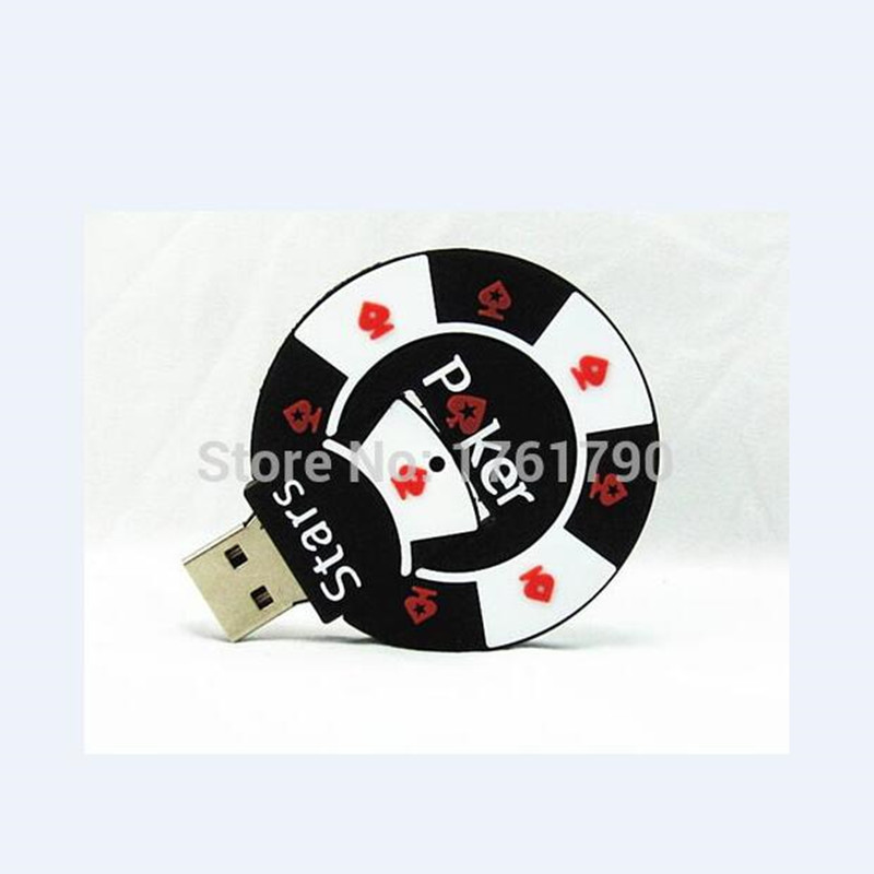 New Style Poker Stars USB Flash Drives External Memory Storage Pendrives 32GB 16GB 8GB 4GB pen