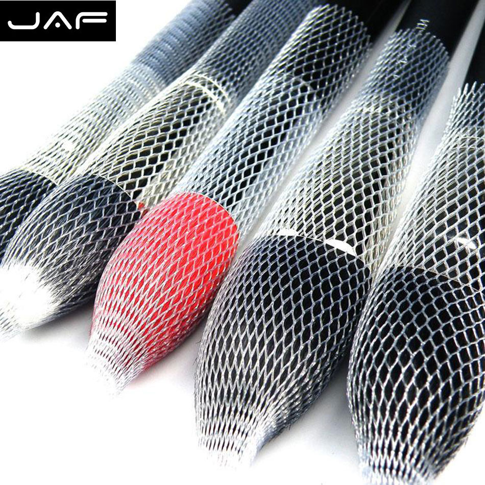 12x  White Makeup brushes protection Cosmetic Beauty Brush Guards Sheath Mesh Netting makeup brush Protector Cover