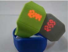 Hot Free shipping new fashion high quality waterproof the touch LED wrist table Men Women sports