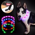 Outdoor Pet Dog Collars USB Rechargable Luminous LED Light Cat Puppy Collars Teddy Night Safety Light