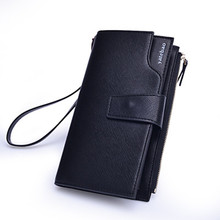 Large Capacity Zipper Cowhide Men Wallets Luxury Genuine Leather Brand Men Clutch Wallet Men’s Purse Male Handbag Cell Phone Bag
