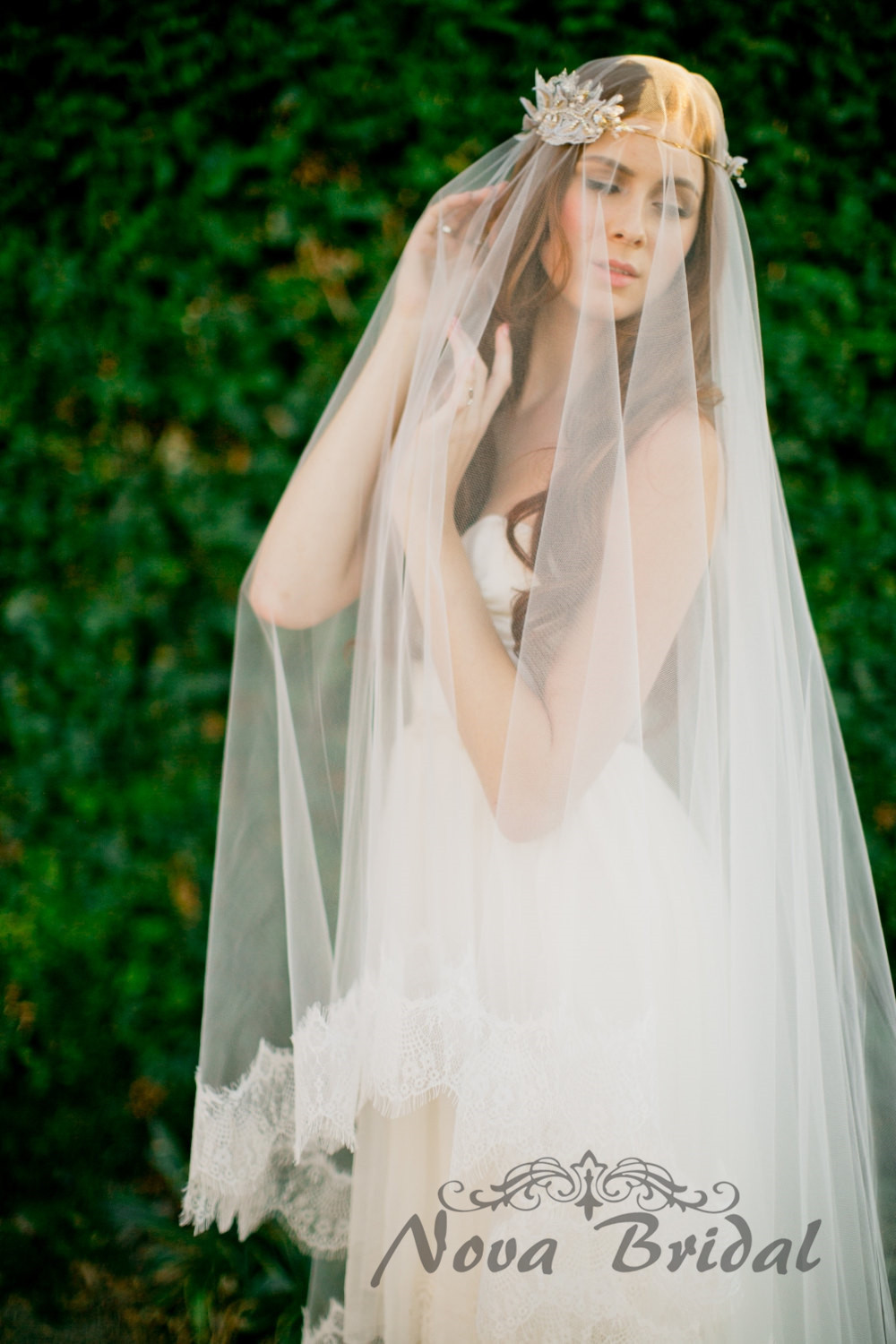 Top Sell Bridal Viel Luxury Wedding Veils Custom Made veu de noiva 2015 Tulle Veils VE27