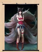 League of legend Wall Scroll cosplay the Nine-Tailed Fox Ahri Home Decor Poster