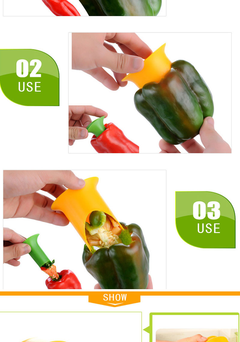 Description Picture 5 of itemOne Set Nordic Creative Kitchen Gadgets Chili Tomato Corers Fruit & Vegetable Pepper Corer Home Restaurant Hotel Cooking Tools