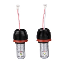2pcs Car H8 Marker Angel Eye Lamp White LED Light 10W 12V for BMW e90 e91