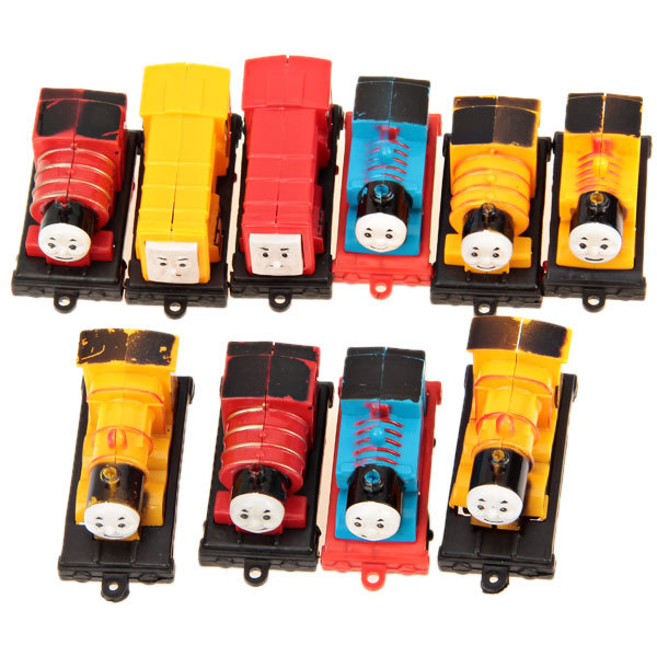 10pcs/set Super Tomas Series Thomas train truck Plastic Mini Pull Back Train Toy for Kids Baby