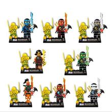 Ninjagoes Minifigures 16Pcs/lot Kai Jay Cole Lloyd Nya Titanium Zane Nadakhan Cyren 8 Golden Ninja Toy Compatible with Legoes