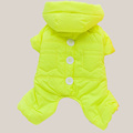 Yellow Blue Orange Pink Concise Pet Clothes Winter Dog Jumpsuit Rompers Coat For Small and Large