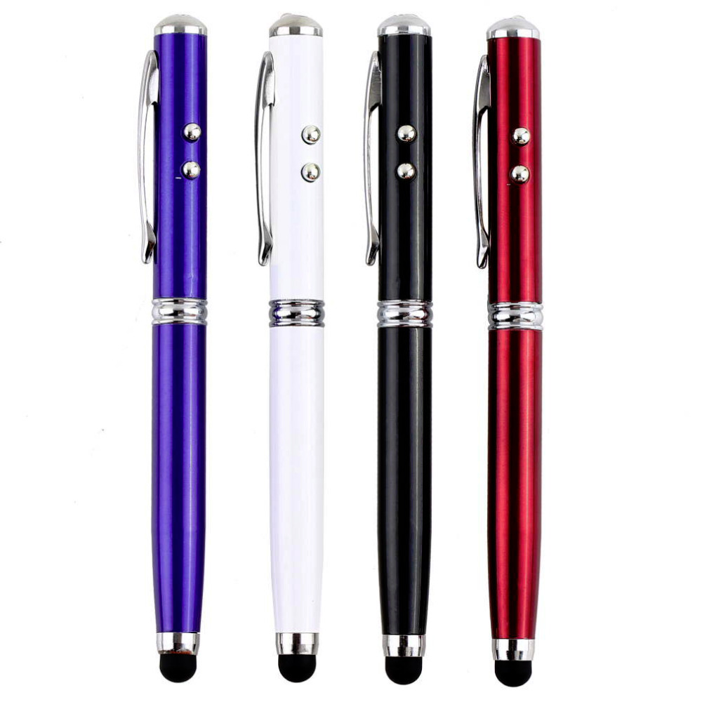 4 in 1 Laser Pointer LED Torch Touch Screen Stylus Ball Pen for iPhone for iPad