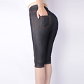 Autumn High Waist Pant Fake Denim Cotton Soprts Women s Leggings Super Stretch Trousers with Pocket