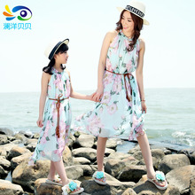 Mother and daughter’s clothes toddler girls clothing Bohemian Family Matching outfits Harness dresses kids fashion vetement