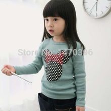 2015 New Kids Toddler Clothes Girls Polka Dot Long Sleeve Casual T Shirt Blouse Tops