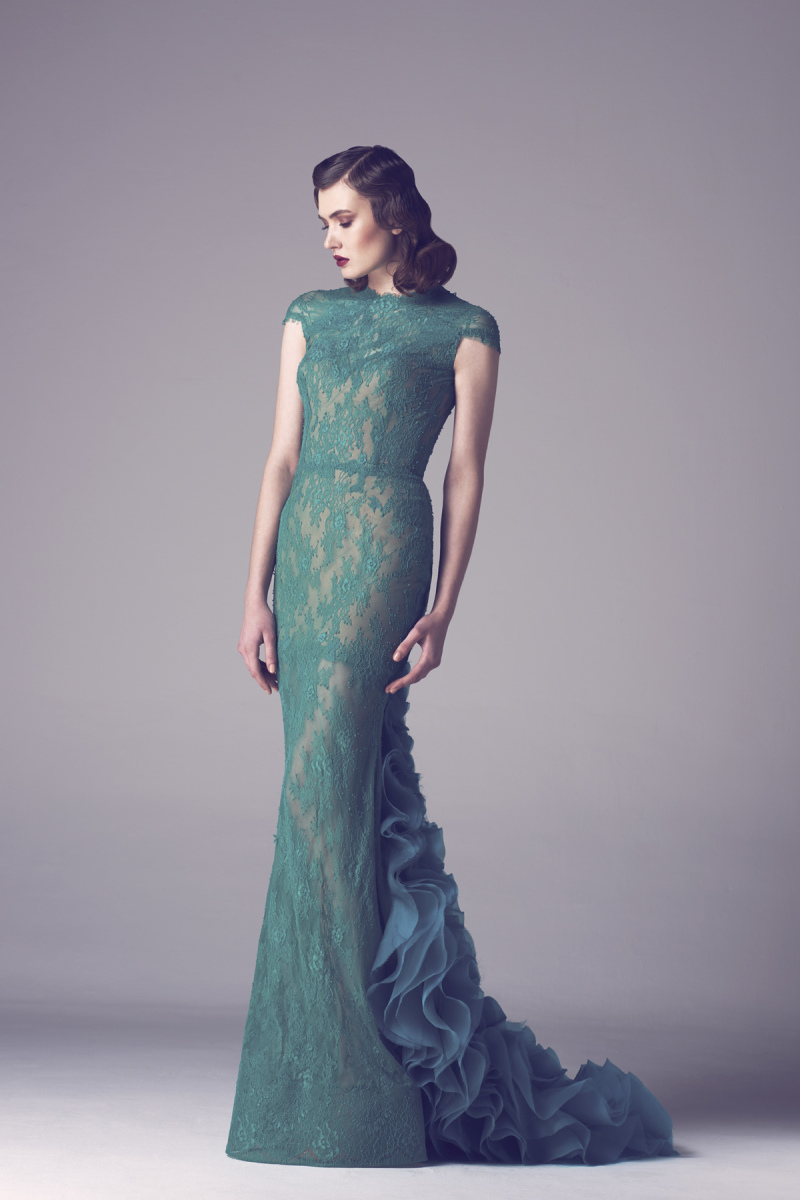 Wedding Green Wedding Dresses high quality green wedding dress promotion shop for unique cap sleeves neck lace mermaid dresses with ruffled organza tail robe de mariee casamento