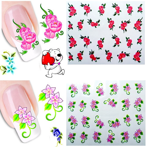 50pcs New Nail Art Flower Water Nail Sticker Nail Water Transfer Decals DIY Beauty for Nails