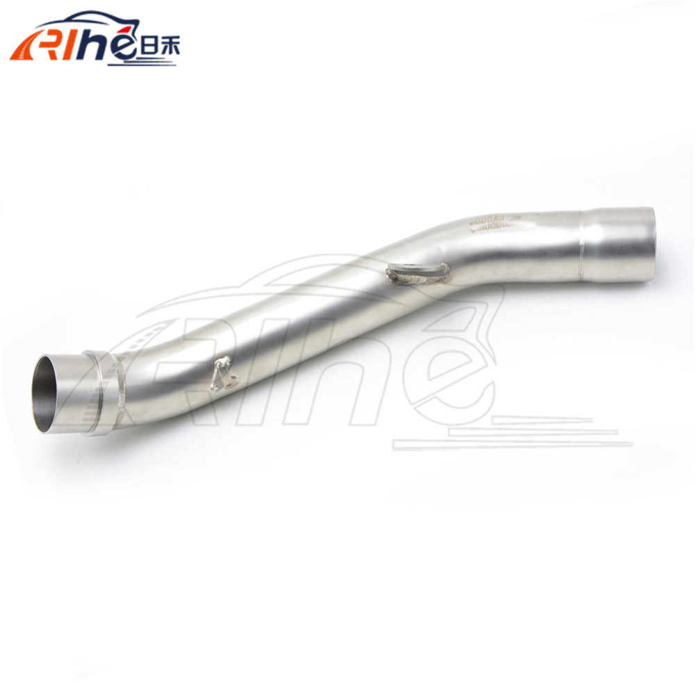 hot selling motorcycle accessories stainless steel middle pipe motorbike exhaust midpipe For Kawasaki z800 2013 2014 2015