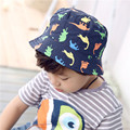 Quality Baby Boy Bucket Hat Summer Crochet Hat Boy Dinosaur Cap Cotton Dark Blue Caps Brand