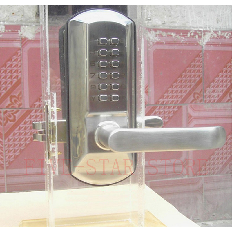 free shipping Zinc alloy interior mechanical password handle door lock keyless push button code door lock waterproof