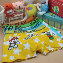 2015 New cuecas 4Pcs Baby Boys Briefs Fashion Boxer Underwear Kids Cute Cartoon Panties Children Soft
