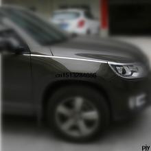 Stainless Steel Decoration side car hood cover trim 2pcs for 2013 2015 Volkswagen vw Tiguan