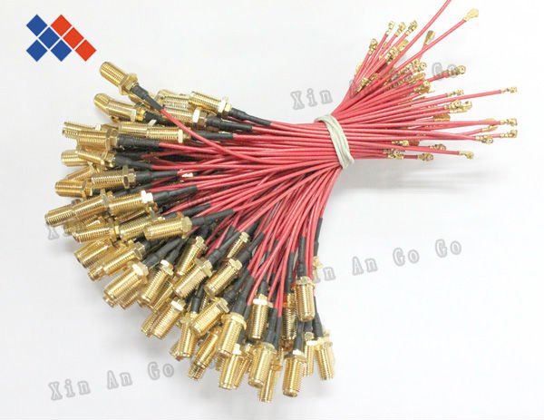 50pcs Pigtail cable U.FL/IPX to SMA female connector Red color Antenna Converter Cable 15CM 1.37mm